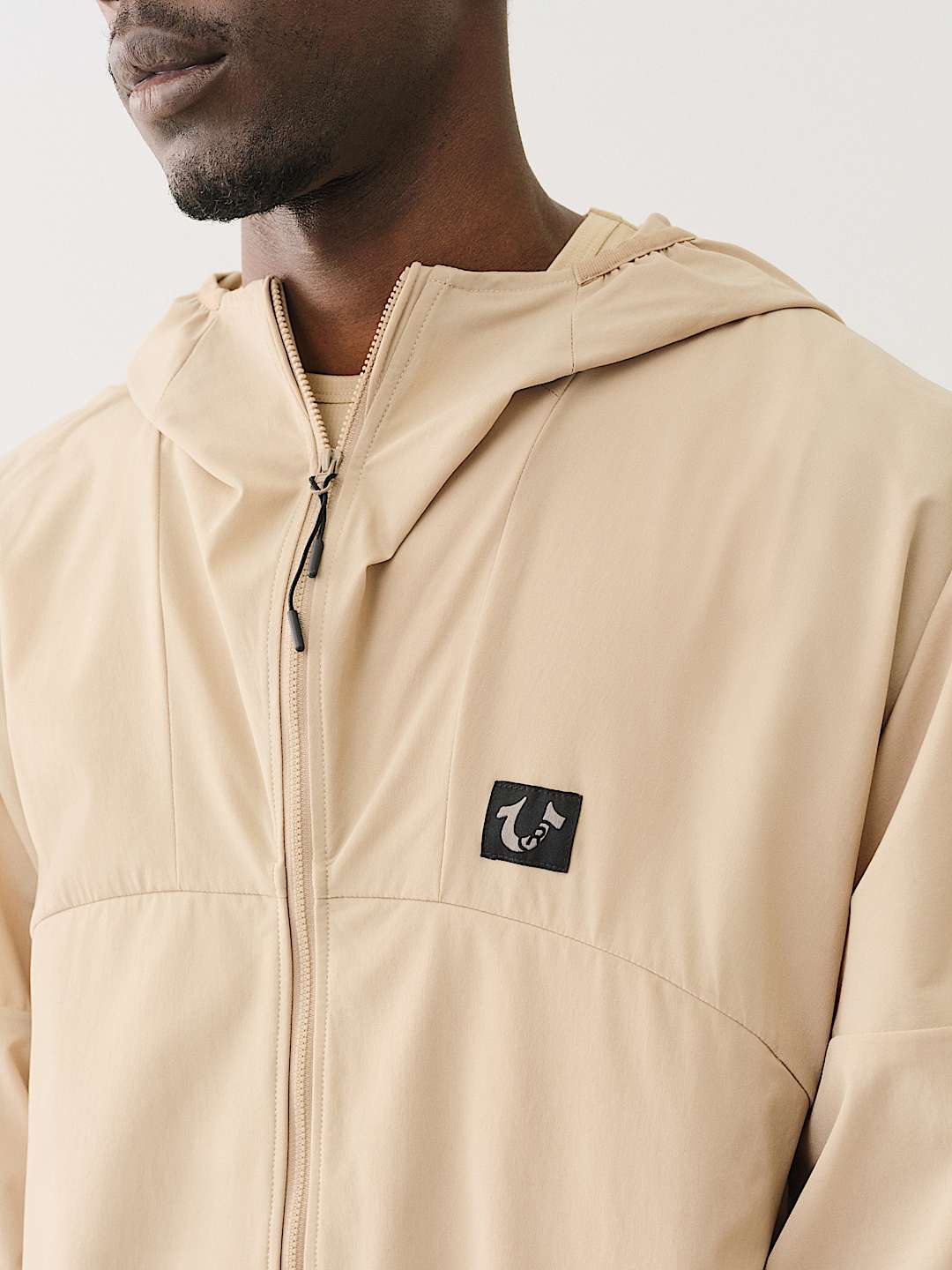 True Religion Men’s Lightweight Hooded Jacket – Khaki