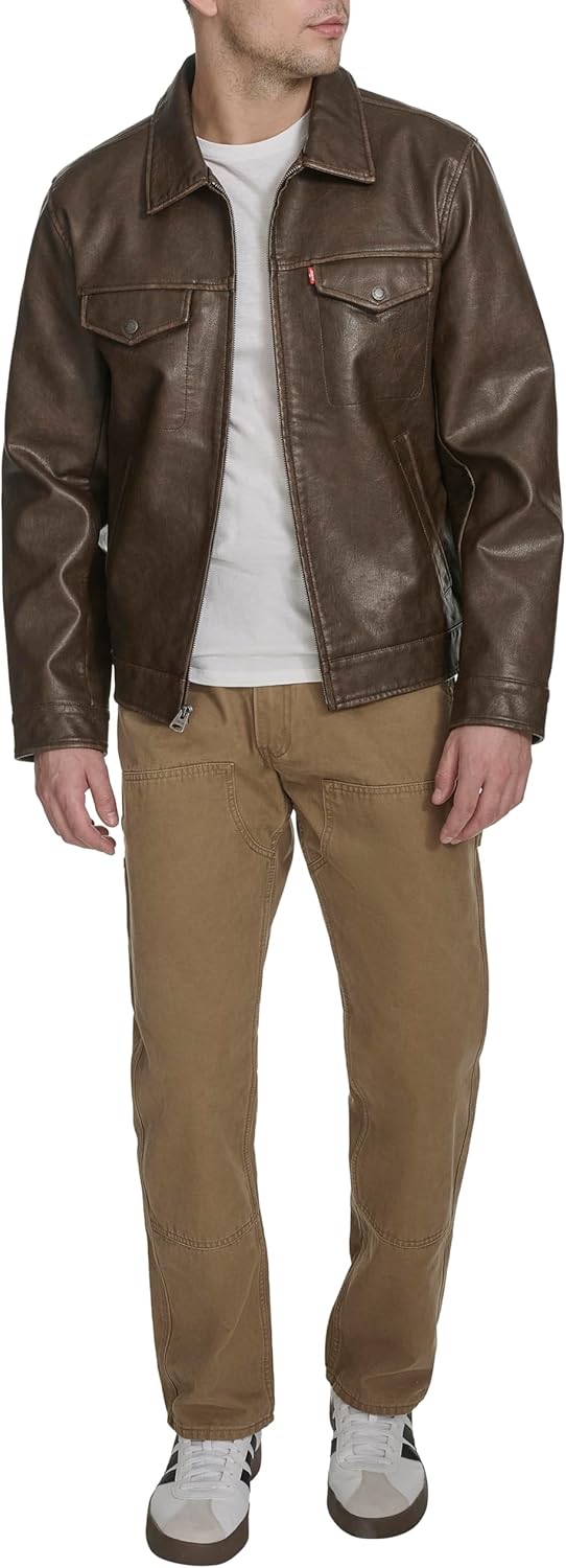 Levi's Faux Leather Trucker Jacket _ Brown