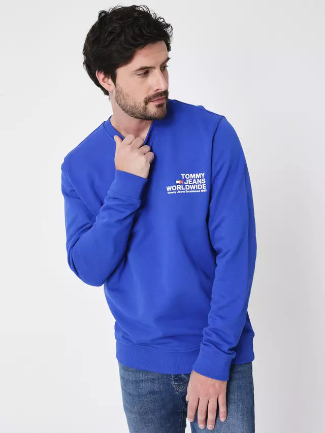 Tommy Jeans Sweatshirt Round Neck Men Blue (BH)