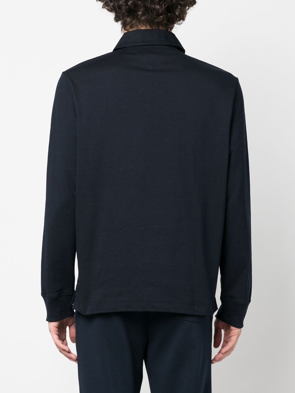 Classic Comfort: Tommy Hilfiger Long Sleeve Piqué Polo Shirt for Winter