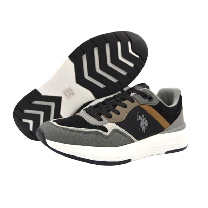 U.S. Polo Assn. Men’s Ryder Black/Gray Low-Top Athletic Sneakers