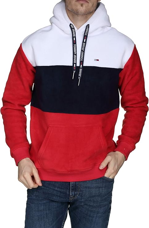 Tommy Jeans Men’s Multi Color Flag Logo Hoodie ( KHB )
