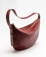 Polène Burgundy Leather Shoulder Bag