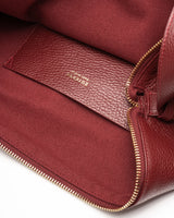 Polène Burgundy Leather Shoulder Bag
