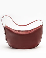 Polène Burgundy Leather Shoulder Bag
