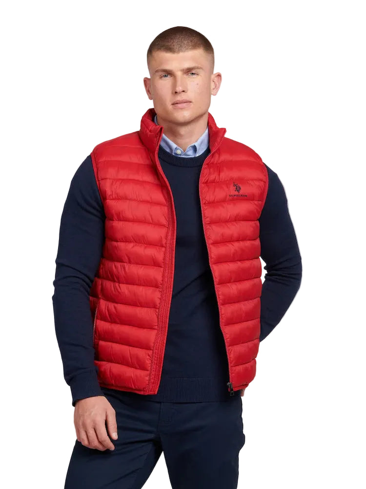 U.S POLO Red QUILTED Men's VEST