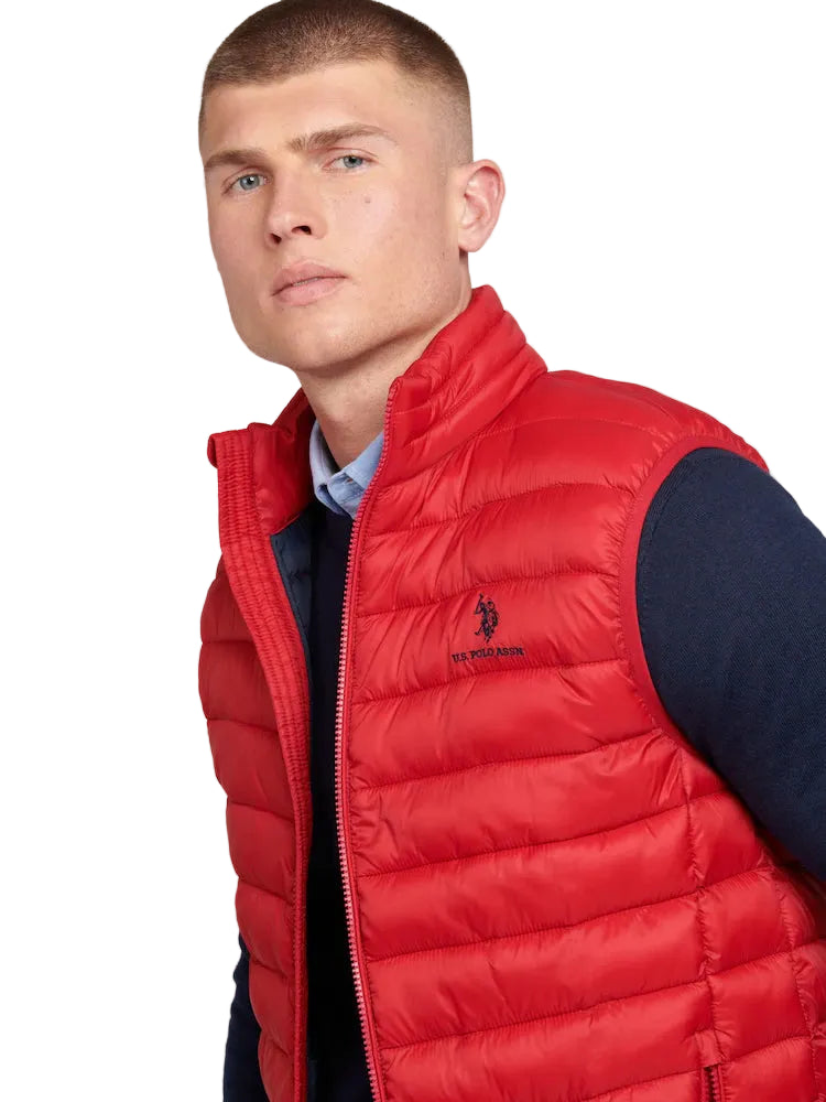 U.S POLO Red QUILTED Men's VEST