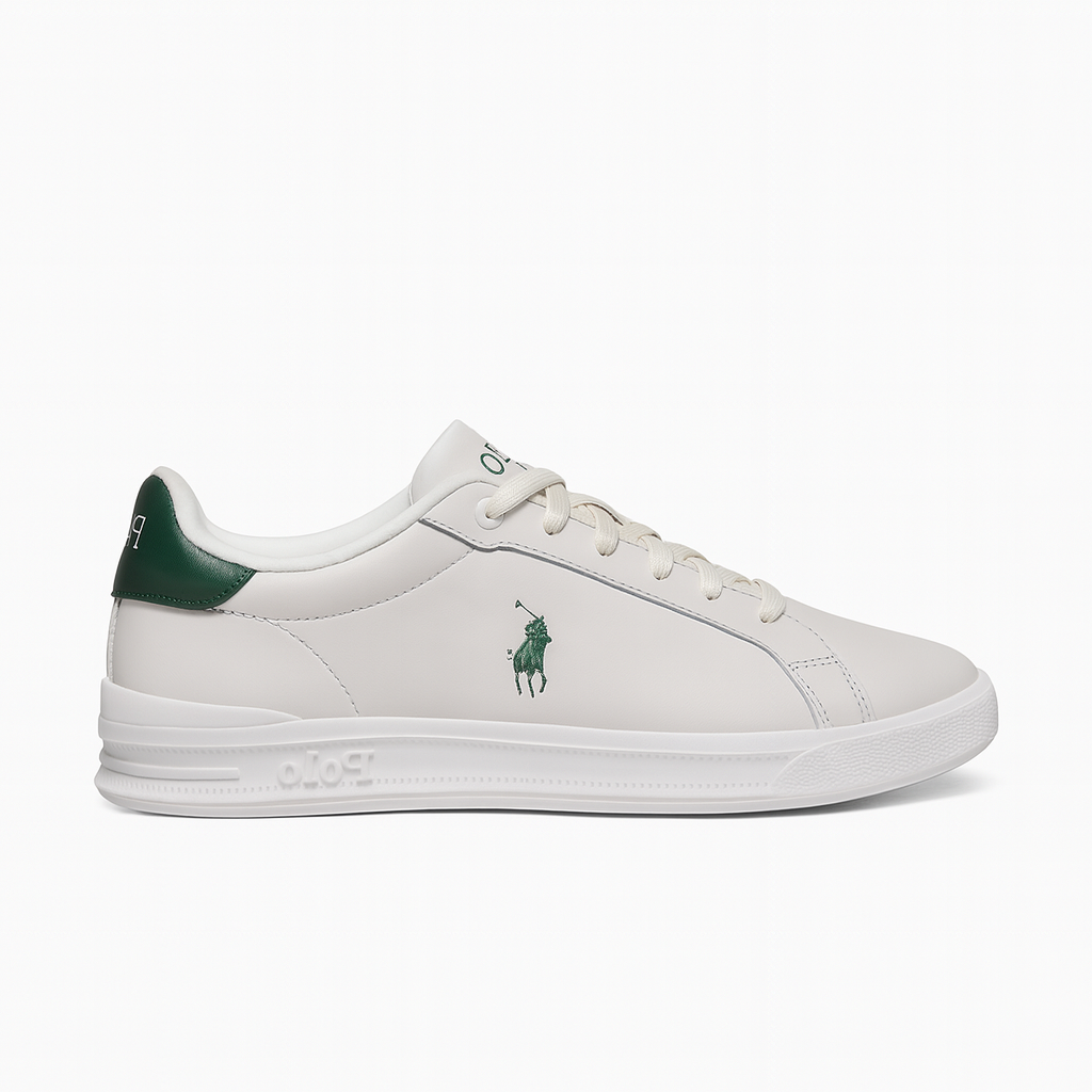 Ralph Lauren Polo Men’s Classic Low-Top Sneakers – White & Green
