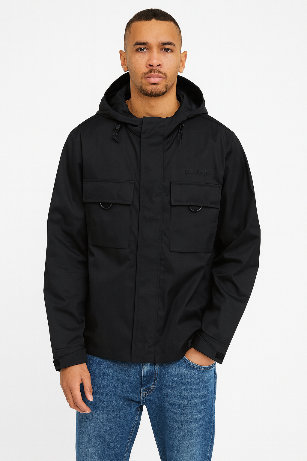 Timberland Men’s Black Waterproof Utility Hooded Jacket