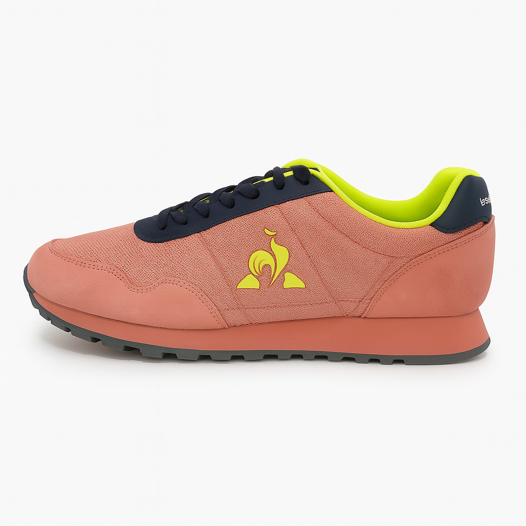 Le Coq Sportif Men’s Retro Runner in Dusty Rose & Navy