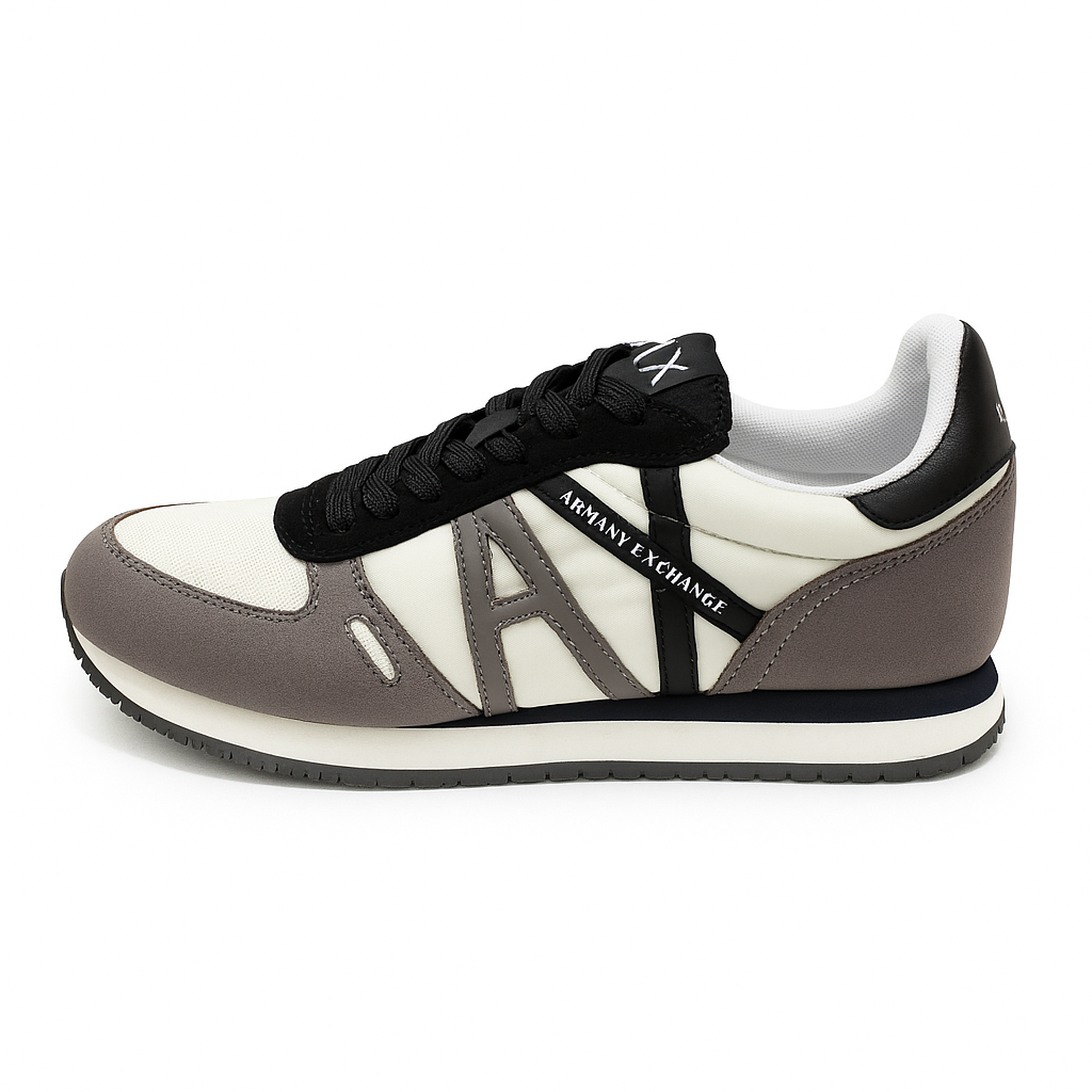 Armani Exchange Men’s Grey Suede & Mesh Runner
