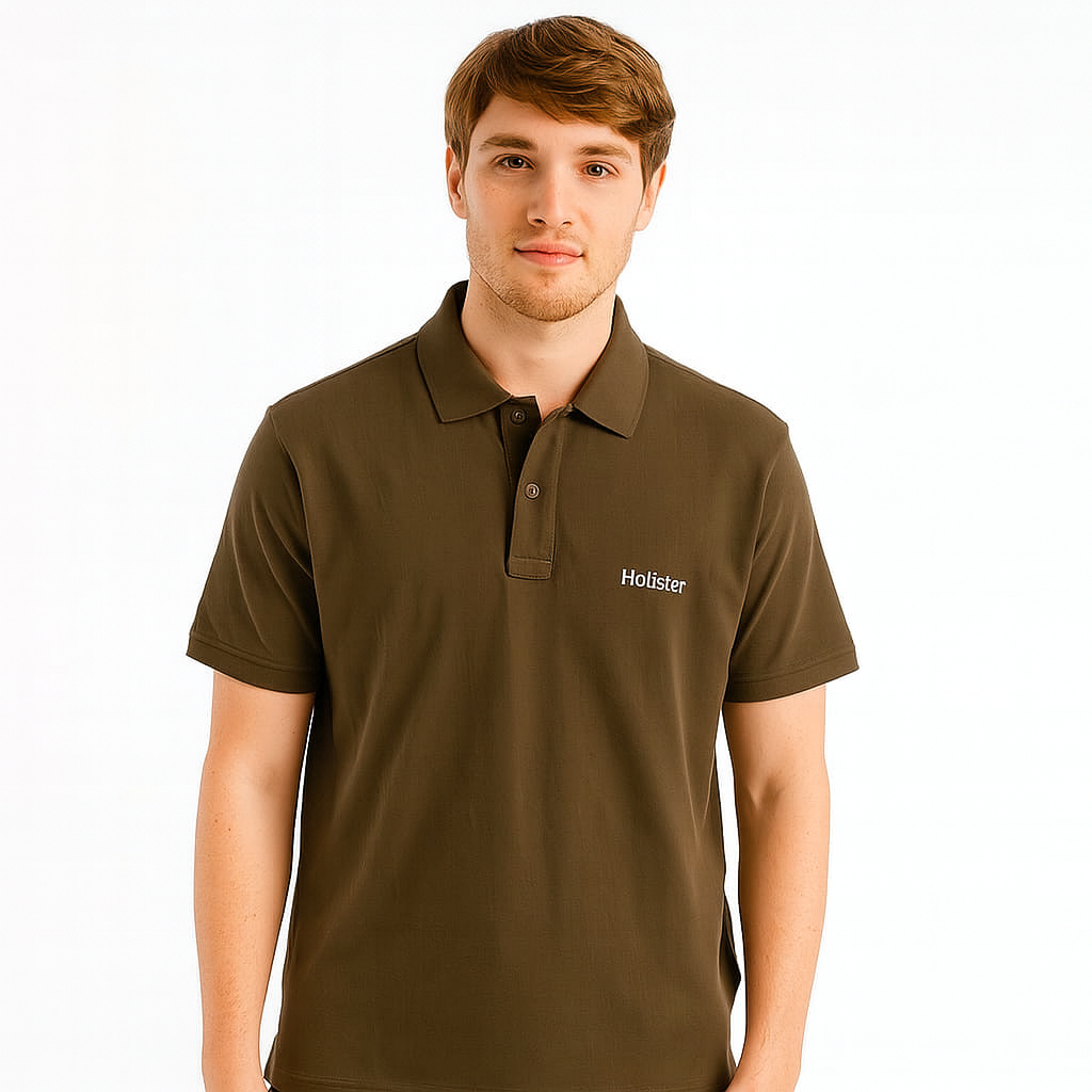 Hollister Men’s Brown Polo Shirt