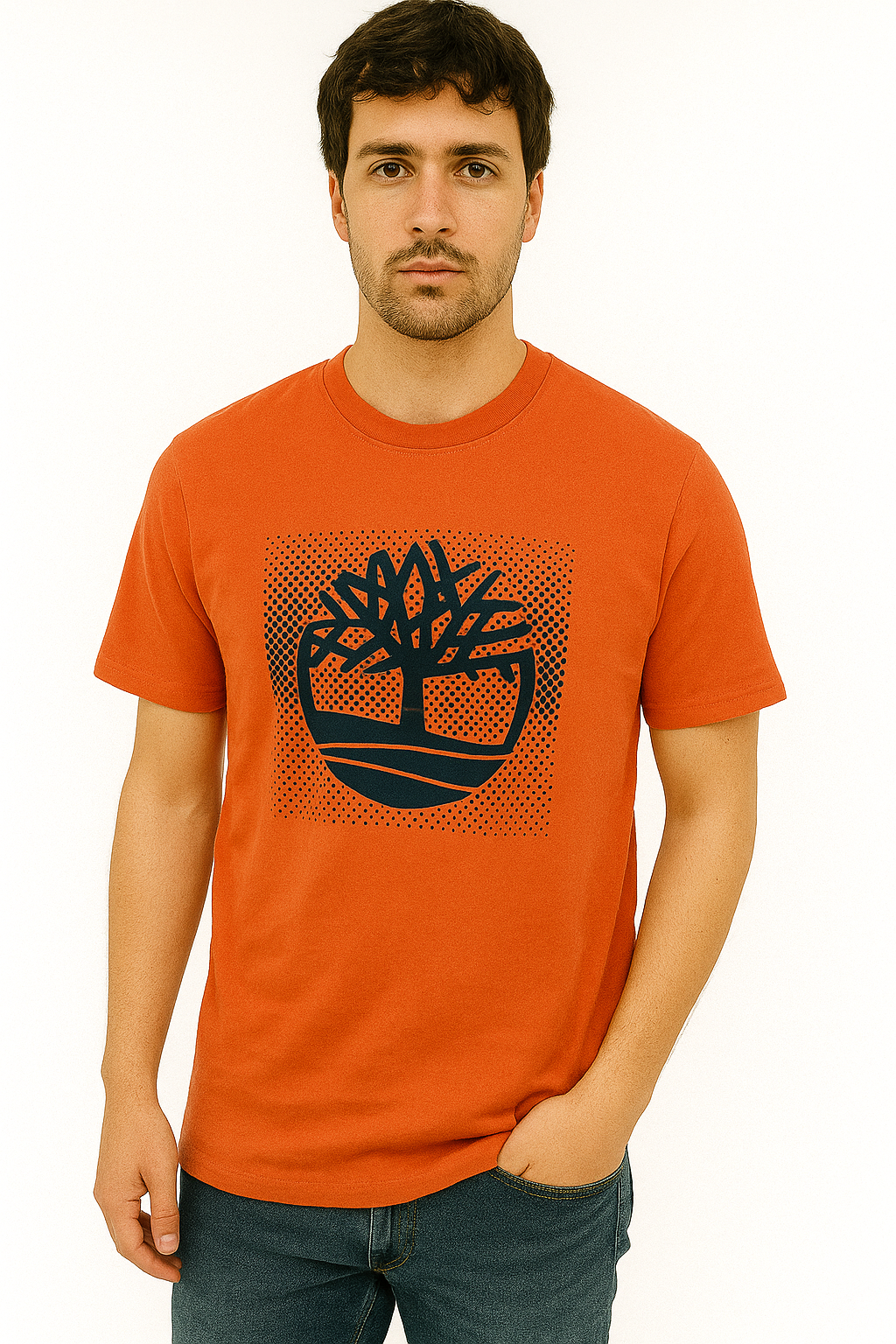 Sunset Orange Timberland Tree Tee