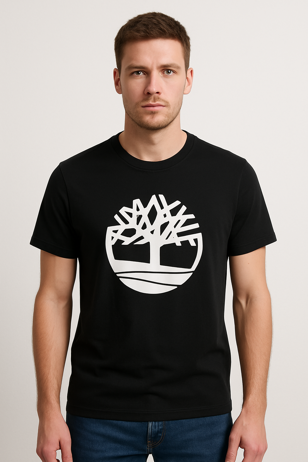 Timberland Men’s Black Logo T-Shirt – Regular Fit