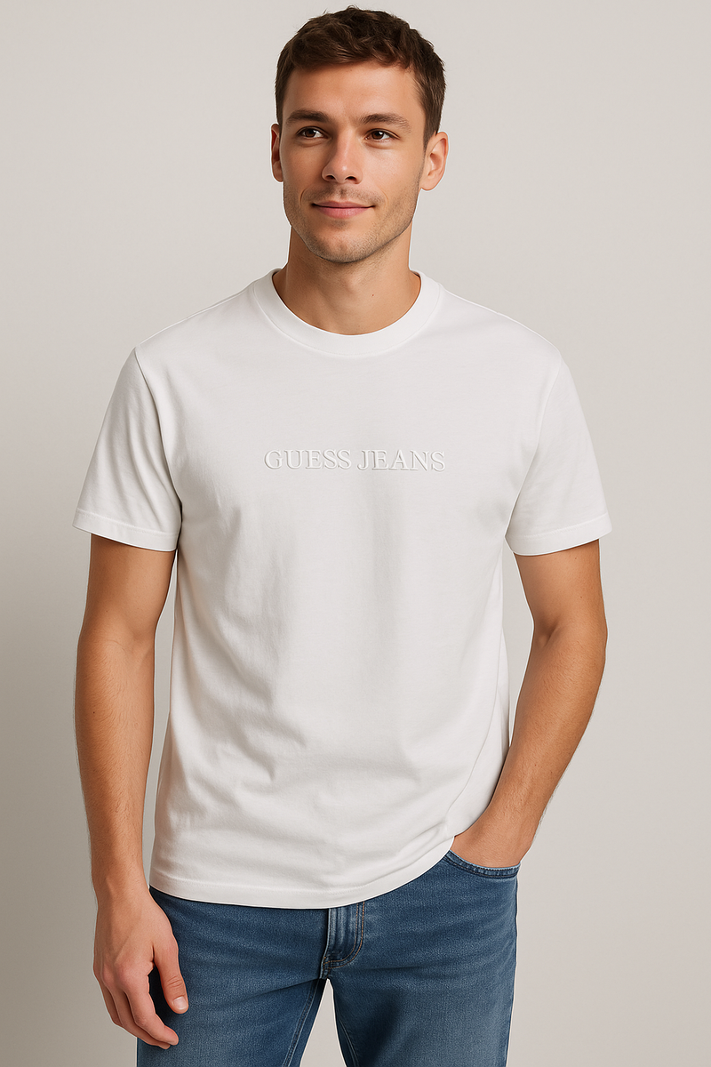 Guess Jeans Grigio Organic Cotton Men T-Shirt