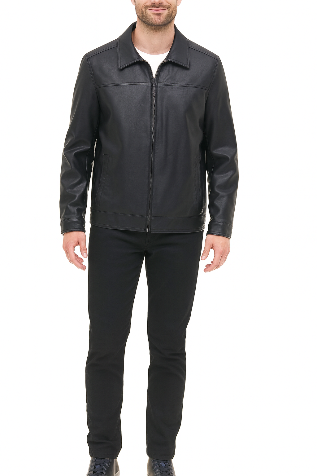 Tommy Men’s Classic Black Leather Jacket