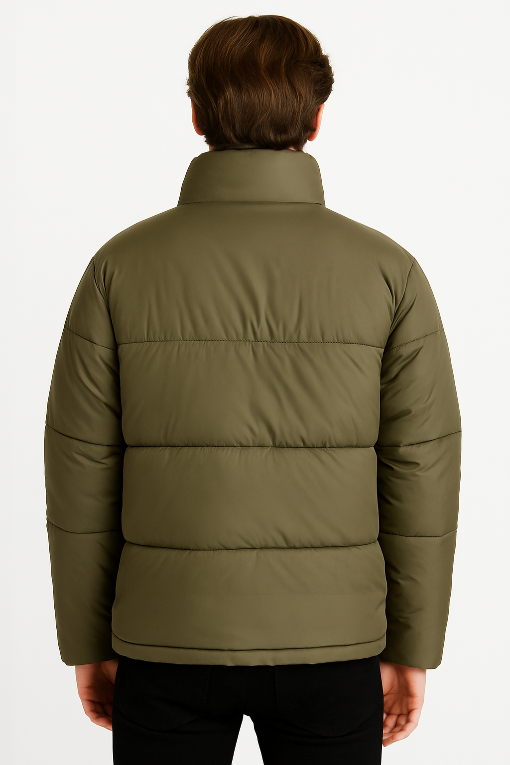 Hollister Men’s Olive Green Puffer Jacket