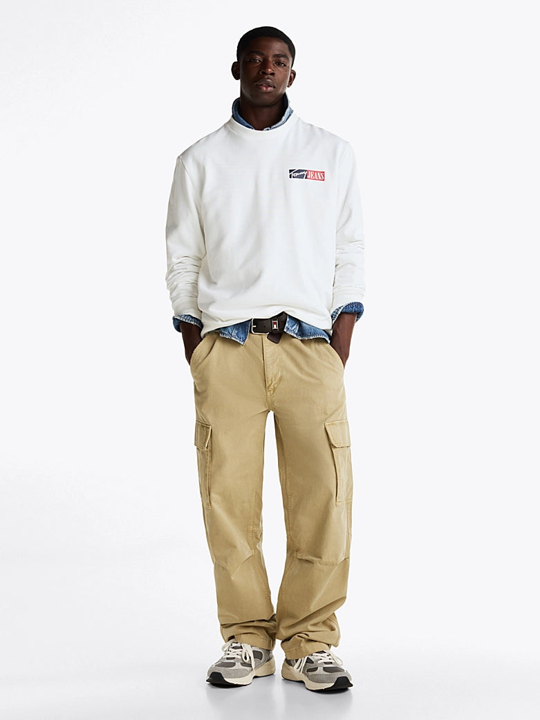 Tommy Jeans Sweatshirt Round Neck Men Beige (BH)