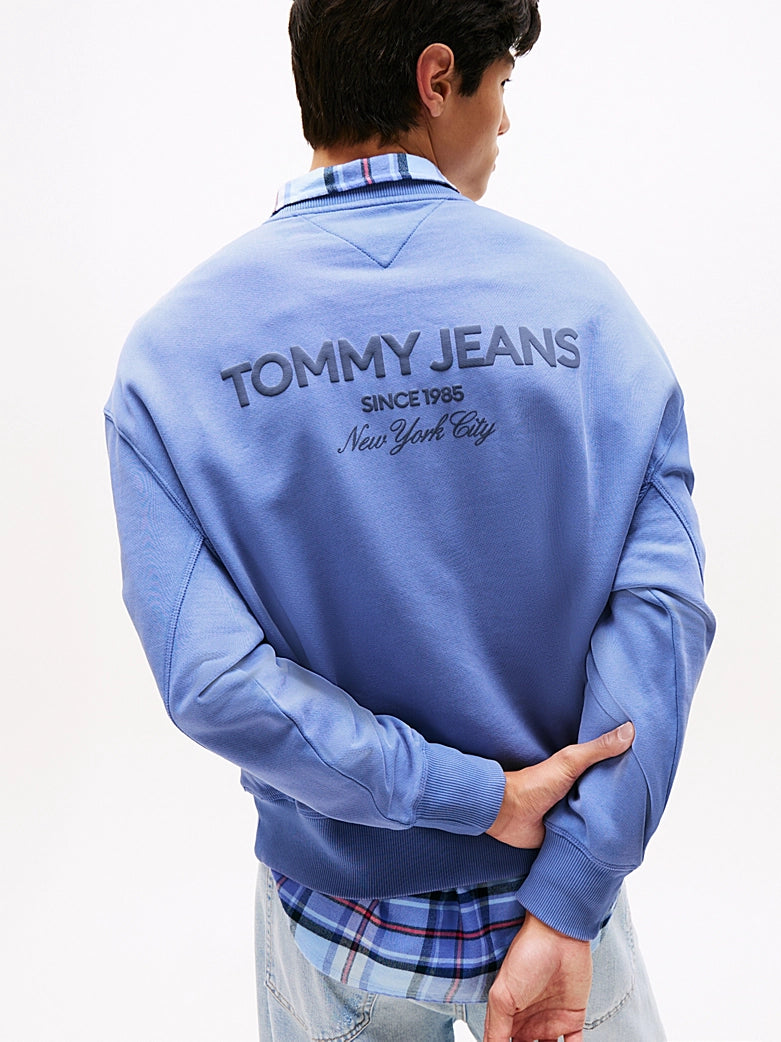 Tommy Jeans Sweatshirt Round Neck Men Blue1 (BH)