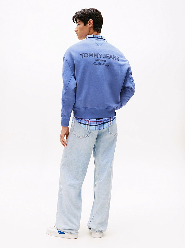 Tommy Jeans Sweatshirt Round Neck Men Blue1 (BH)