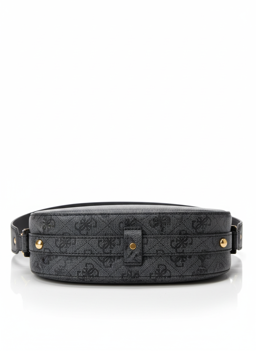 GUESS - Quilted Flap Crossbody Bag with Chain Strap and Iconic Logo - GRY