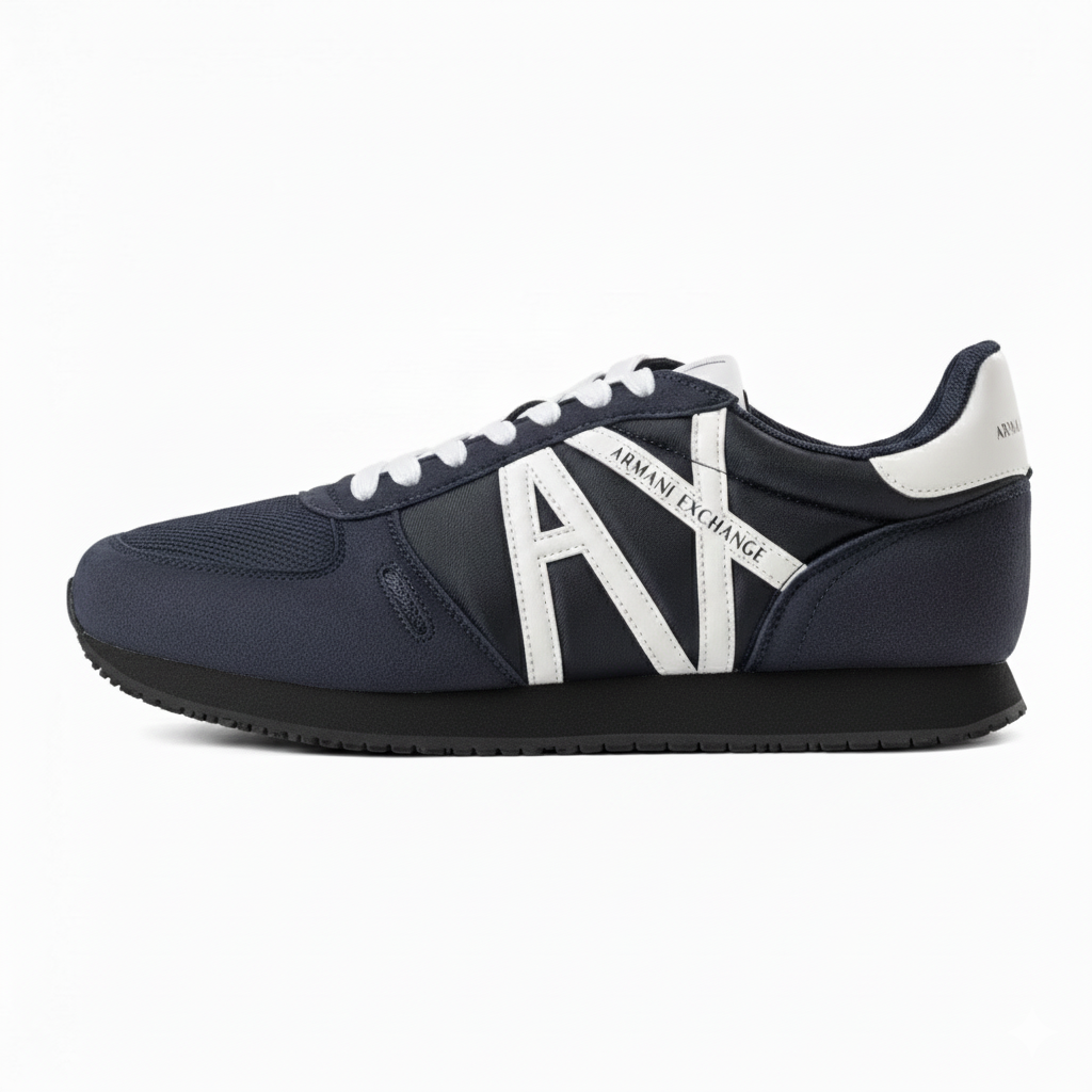 ARMANI EXCHANGE XUX017 Logo Lace-Up Sneakers - DRKNVY