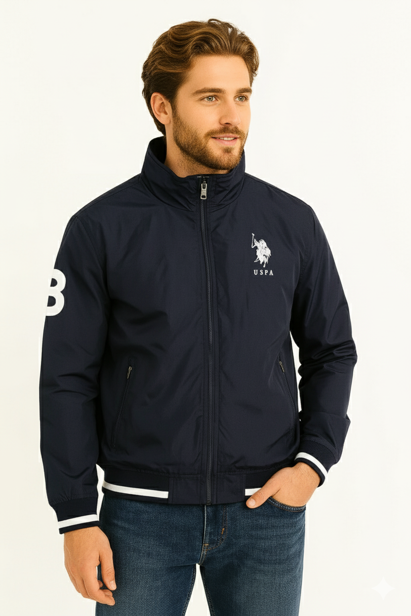 U.S. Polo Assn. Navy Blue Zip-Up Jacket