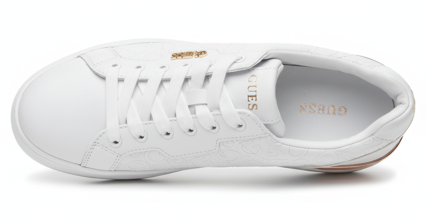 GUESS Onna Low-Top Logo Sneakers Women - WHTGLD