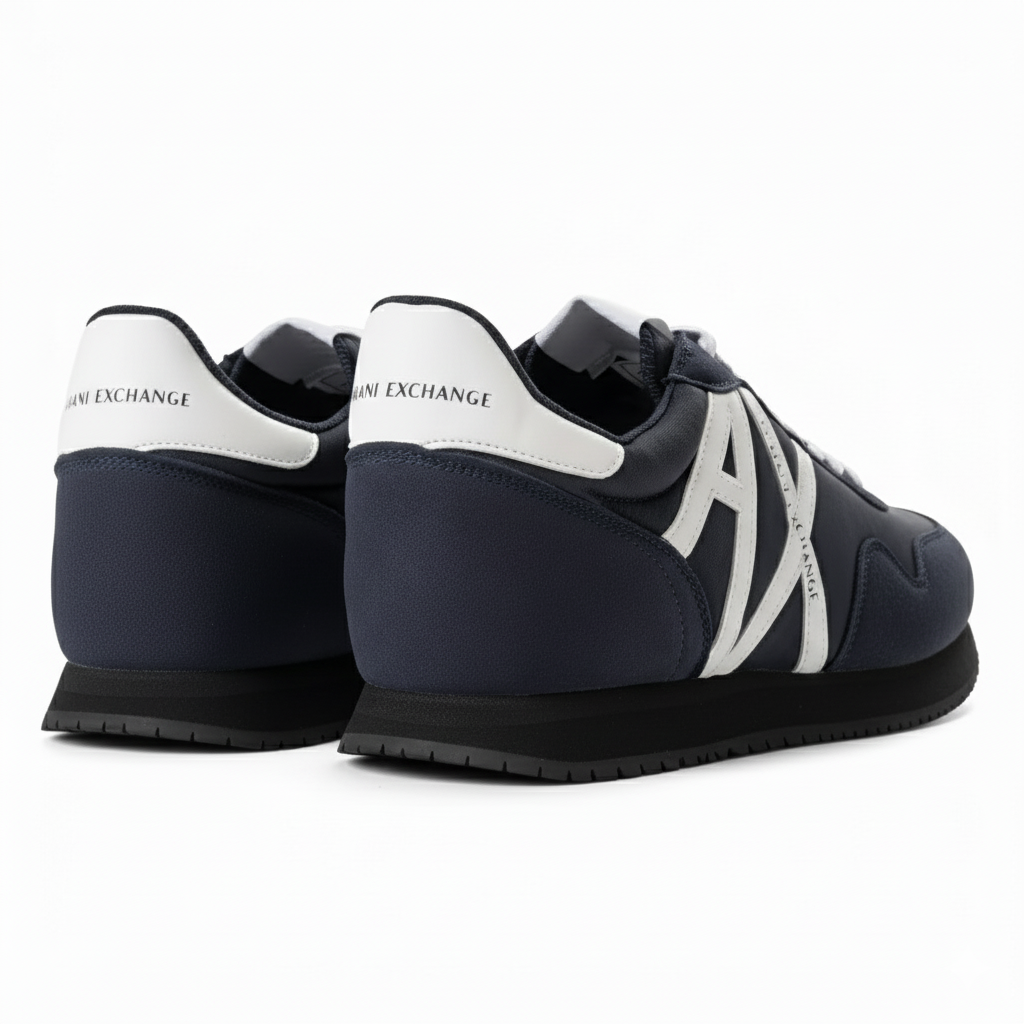 ARMANI EXCHANGE XUX017 Logo Lace-Up Sneakers - DRKNVY