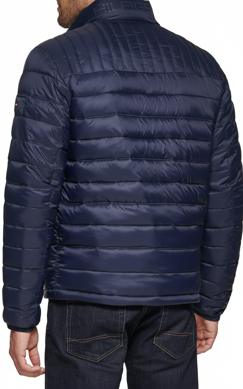 Tommy Hilfiger Men's Lightweight Packable Hooded Puffer Jacket