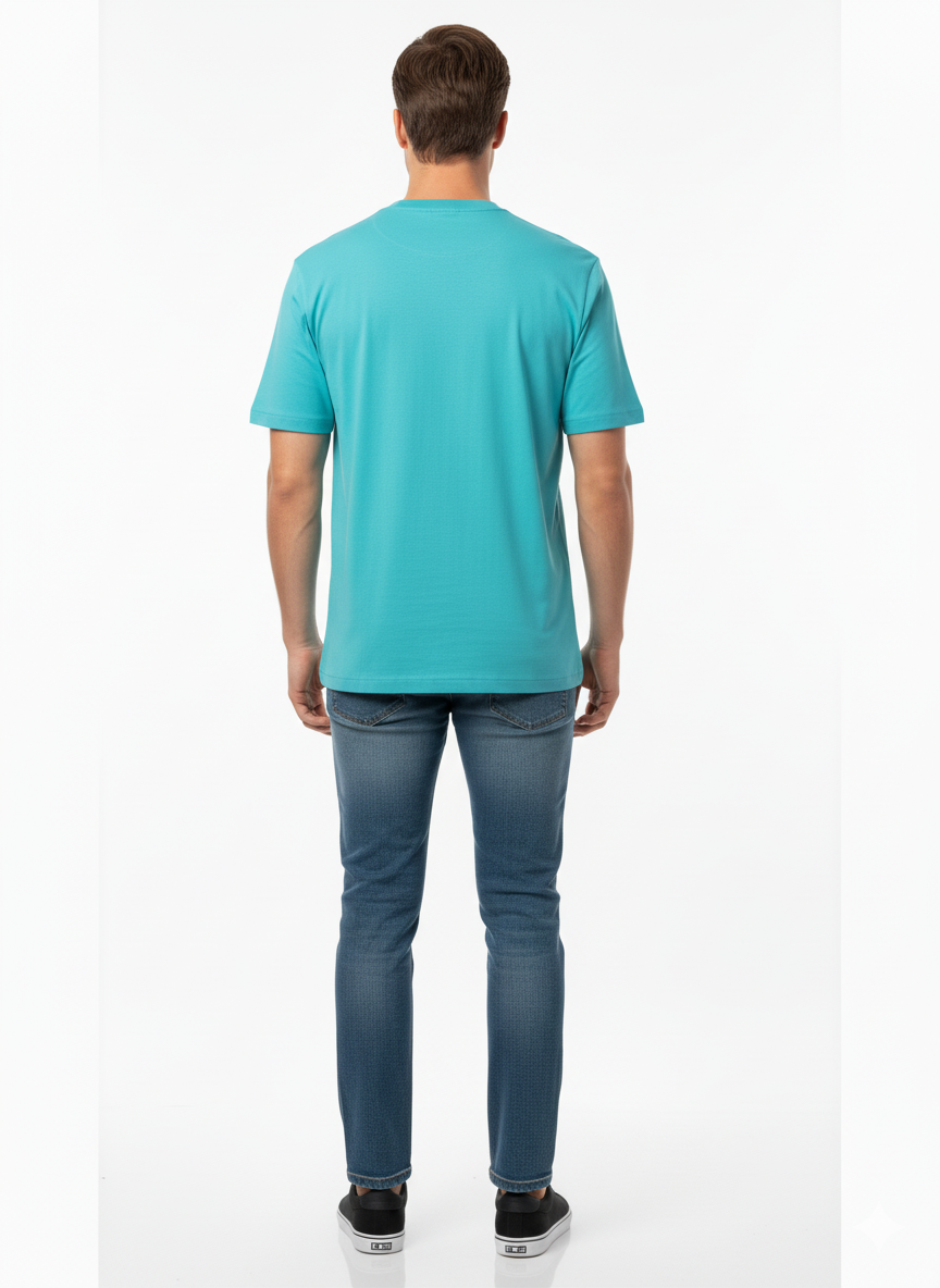 Cotton-jersey T-shirt with tonal logo embroidery