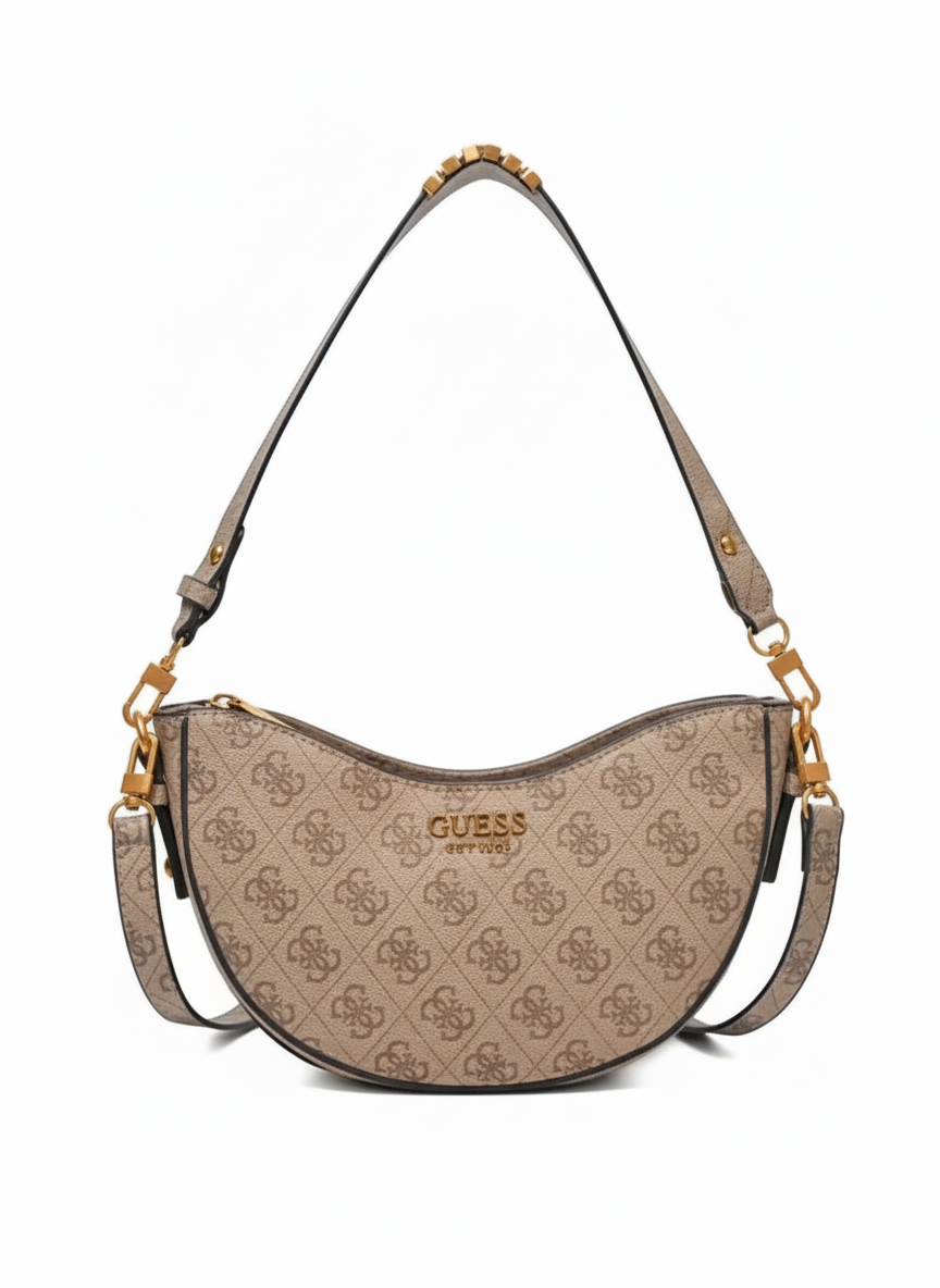 GUESS - Sporty Mesh Runner Crossbody Bag with Rectangular Logo Plaque
