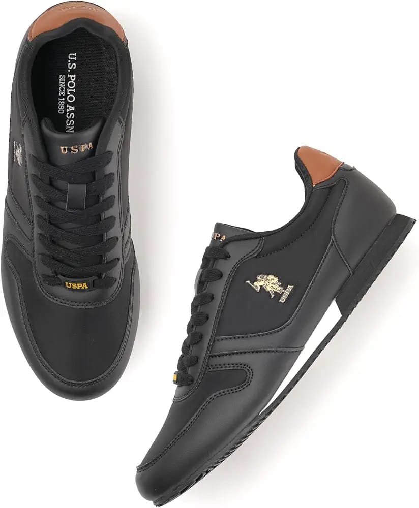 U.S. POLO ASSN. CLANE WORK CASUALS LACE UP SHOES - BLK