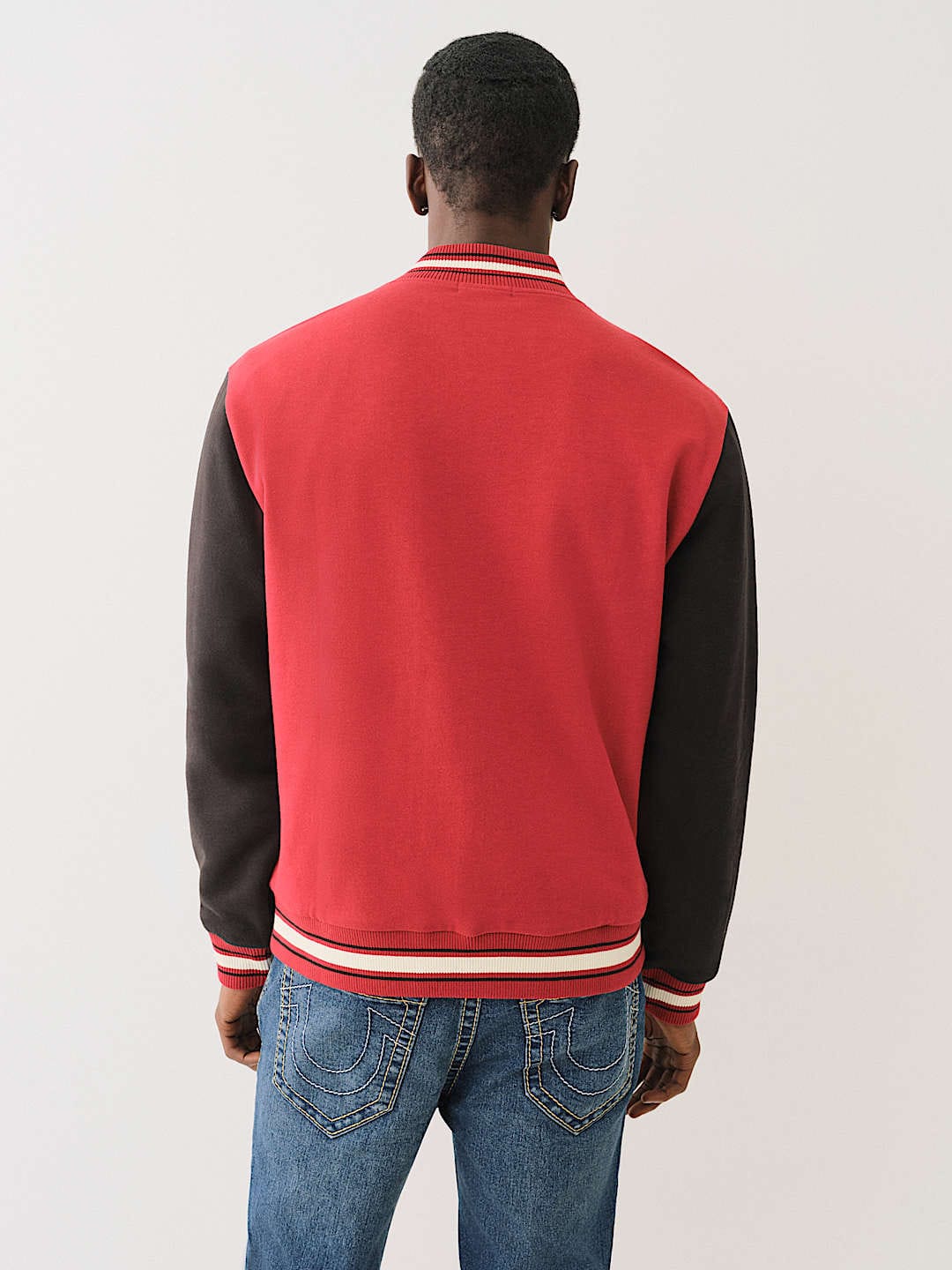 True Religion Men’s Varsity Jacket – Red&Black (Ah-USA)