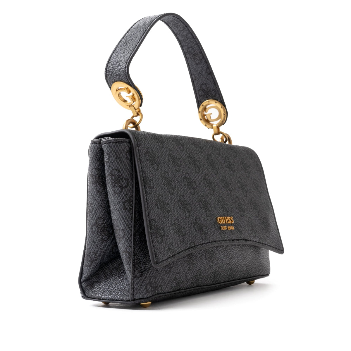 GUESS Masie Top Handle Flap Handbag - GRY