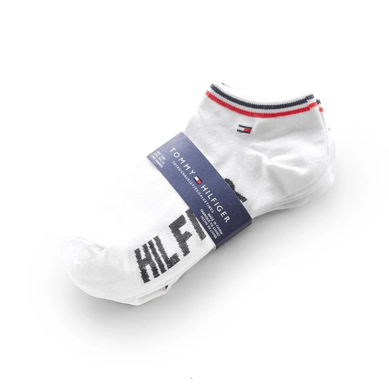 TOMMY HILFIGER COTTON ANKLE 3-PACK SOCKS