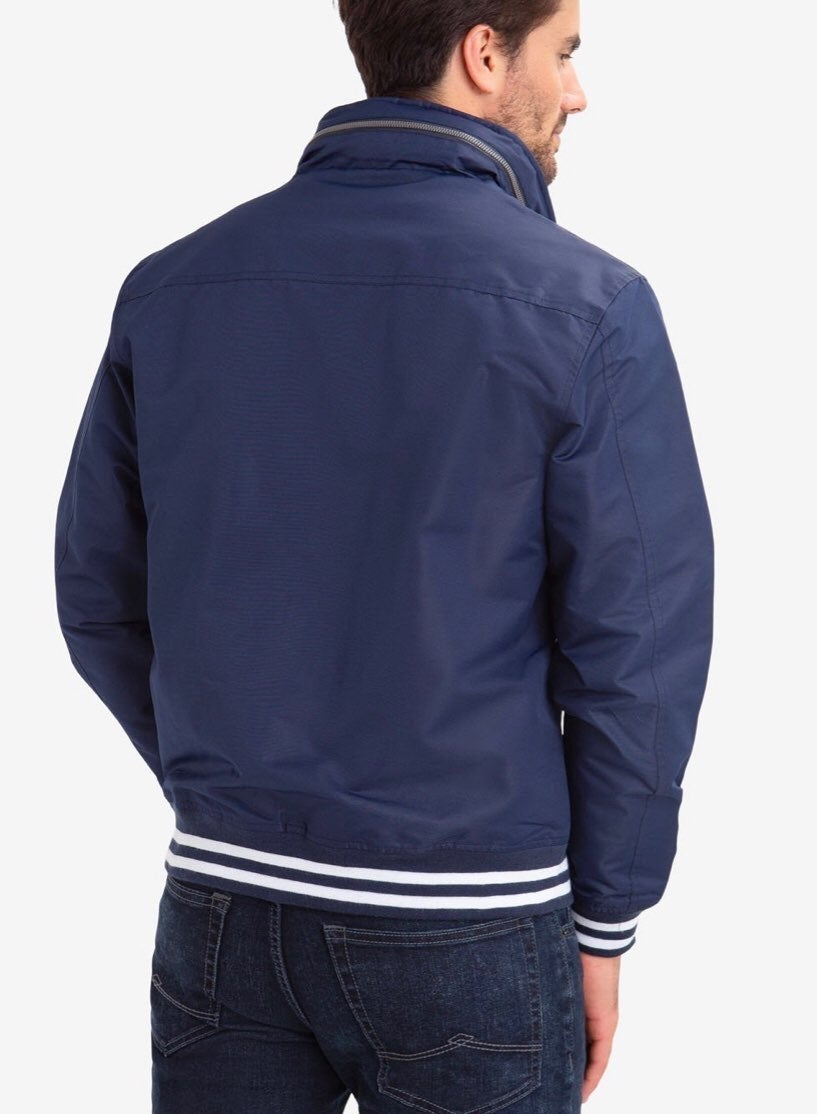 U.S. Polo Assn. Men’s Hooded Windbreaker Jacket – Navy
