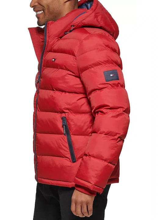 Tommy Hilfiger Men's Classic Zip Front Polar Fleece Jacket Men _ Red