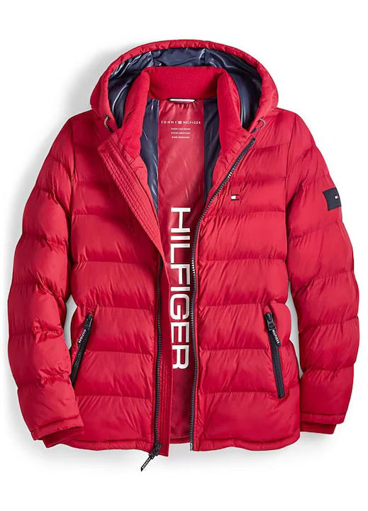 Tommy Hilfiger Men's Classic Zip Front Polar Fleece Jacket Men _ Red