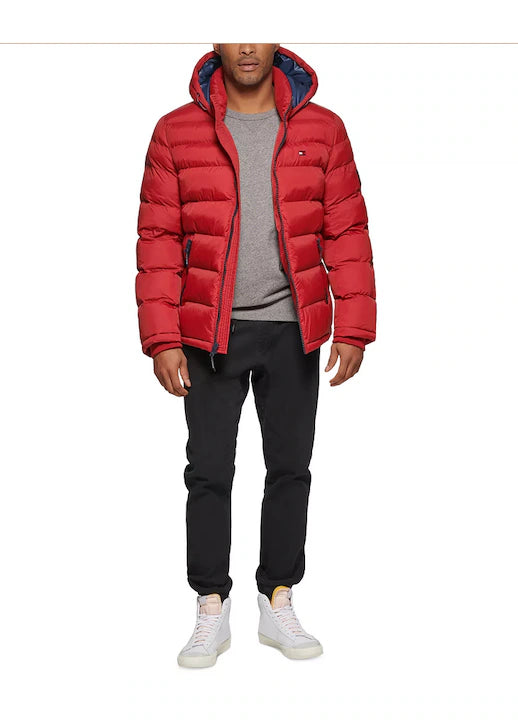 Tommy Hilfiger Men's Classic Zip Front Polar Fleece Jacket Men _ Red
