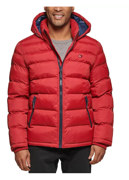 Tommy Hilfiger Men's Classic Zip Front Polar Fleece Jacket Men _ Red