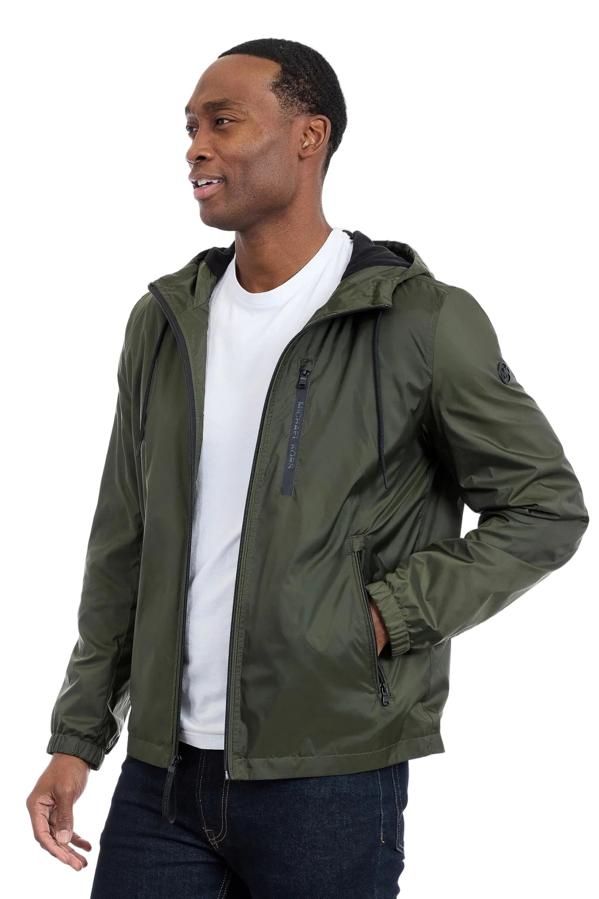 Michael Kors Windbreaker Men Hooded Jacket – Olive