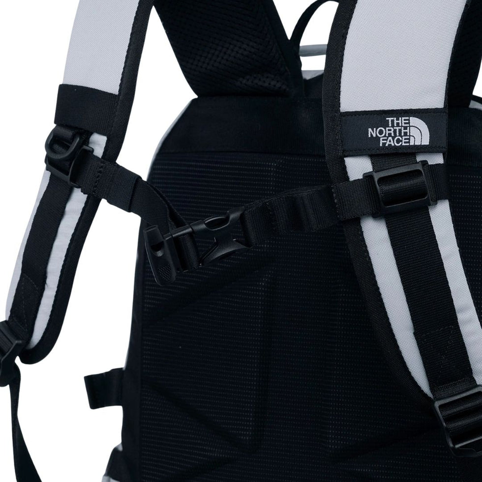 The North Face Dual Grey Silver Backpack with Multi-Compartments