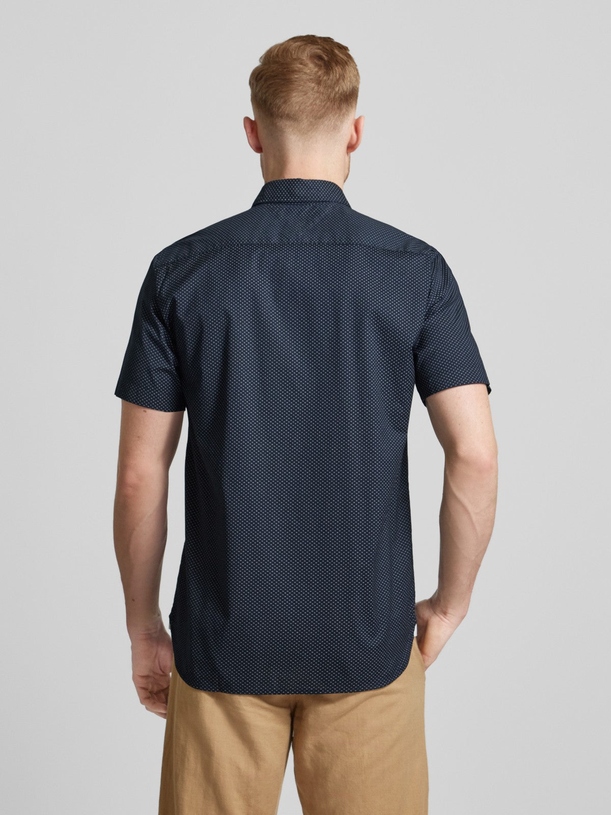 TOMMY HILFIGER Shirt Short Sleeve _ Micro Print