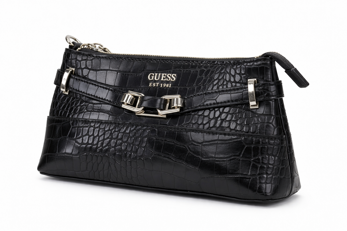 Guess Signature Brown Print Satchel