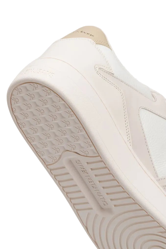 This is a pair of Calvin Klein Hania trainers in white/beige.