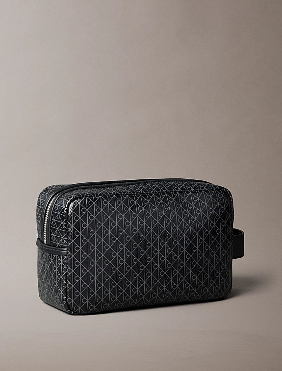 Calvin klein Allover Monogram Logo Zip Dopp Kit bag