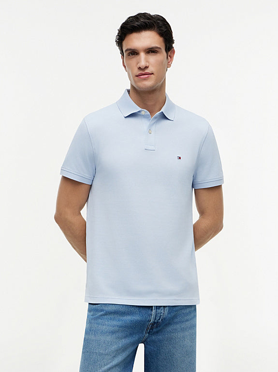 Tommy Hilfiger Men’s Classic Pique Polo T-Shirt – Light Blue Slim Fit