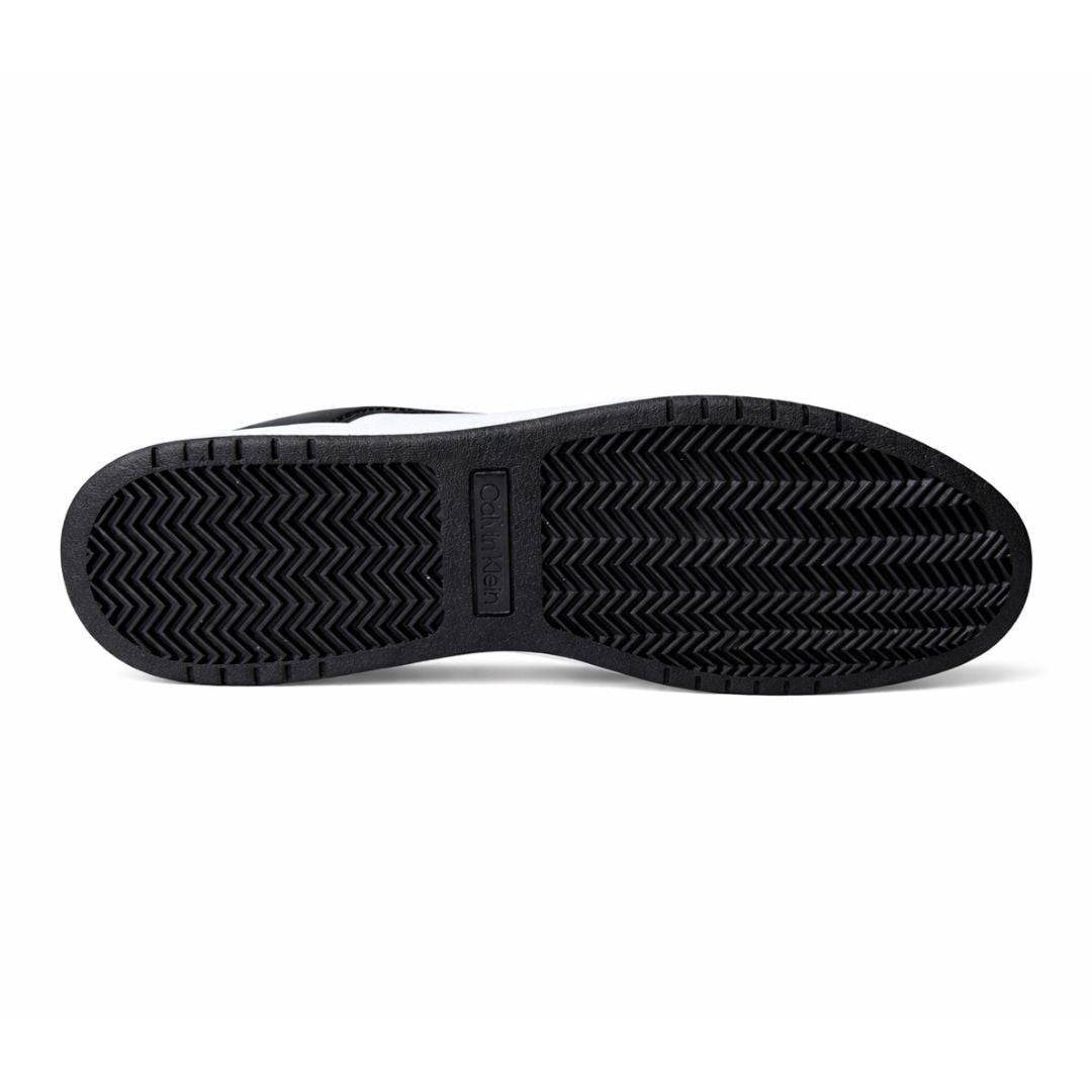 Calvin Klein Men’s Black & White Leather Sneakers