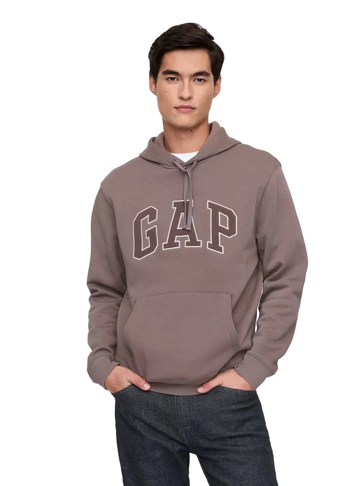 GAP Men’s Relaxed Logo Hoodie – Coffee